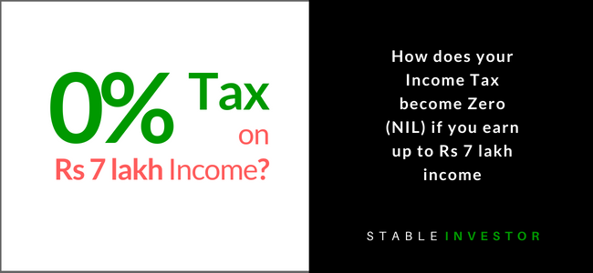 How Revised Section 87A Tax Rebate (FY 2023-24) Reduces Income Tax To Zero? - Stable Investor